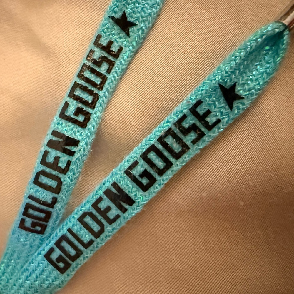Golden Goose Turquoise Shoelaces